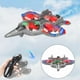 thumbnail image 5 of Avión de control remoto,Avión de control remoto,cuadricóptero a reacción,helicóptero,Avión de combate RC de juguete volador para exteriores para niños,Planeador de con 3 baterías, 5 of 6