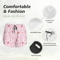 thumbnail image 6 of Lsque Hand Drawn Strawberry Printed Women's Running Shorts with Liner Pockets,Elastic Quick Dry Workout Athletic Gym Yoga Shorts,Womens High Waist Shorts-Small, 6 of 9