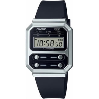 Casio A100WEL-1A Vintage Digital Black Resin Watch - Walmart.com