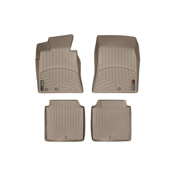 WeatherTech Custom Fit FloorLiners compatible with 2012-2013 Hyundai Equus - 1st & 2nd Row (2-pc. Rear Liner), Tan