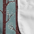 thumbnail image 4 of Forest Microwave Oven Cover, Silhouettes of Birch Trees with Foliage Leaves in Snowy Winter Season, Water Resistant Organizer with Pockets for Kitchen, 36" x 12", Pale Blue Maroon Cream, by Ambesonne, 4 of 4