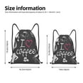 thumbnail image 3 of Kuqiui I Love Coffee Print Drawstring Backpack Drawstring Bags,Draw String Back Bag Drawstring Bags for Sports,Gym,Travel,Swimming,Beach, 3 of 8