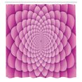 thumbnail image 2 of Ambesonne Pink Mandala Shower Curtain, Abstract Spiral Lotus, 69"Wx70"L, Pale Pink and Magenta, 2 of 4