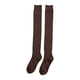 thumbnail image 1 of Qarigey 1 par de medias largas gruesas para mujer, calcetines ajustados por encima de la rodilla de felpa para otoño e invierno, calzado de Color Accesorios de calzado Café Qarigey AP012130-05, 1 of 6