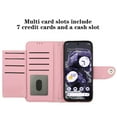 thumbnail image 2 of Allytech Wallet Case for Google Pixel 8, Luxury PU Leather Shockproof Protective Flip Cover for Women Girls, Kickstand Folio Case with Card Slots Holder Wrist Strap Lanyard - Pink, 2 of 7
