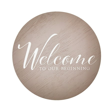 Fun Express Welcome to Our Beginning Wedding Sign