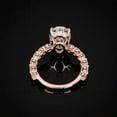 thumbnail image 2 of solitaire jewels 3.75CT Oval Moissanite Hidden Halo Engagement Ring For Women, 18K Rose Gold, 2 of 6