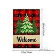 thumbnail image 4 of JOOCAR Welcome Christmas Tree Plaid Garden Flag for Winter Christmas Home Outdoor Garden Yard Door Decor 12x18 inch, 4 of 5