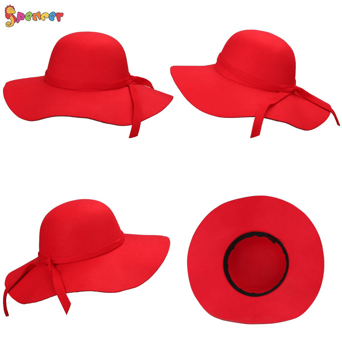  Lmtossey Winter Fedora Hats for Women Wide Brim Wool Felt Hats  with Flower Leather Wedding Hat Bowler Caps : Clothing, Shoes & Jewelry