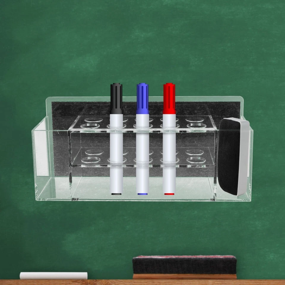 Magnetic Pen Holder For Desk Table Marker Office Desktop Organizer