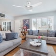 thumbnail image 6 of Smaair 52'' 3 Blade Flush Mount Ceiling Fan with Dim Light and Remote DC Motor, 6 of 7