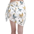 thumbnail image 2 of Bingfone Farm Roosters Women's Sarong Swimsuit Cover Ups Bathing Suit Coverups Chiffon Beach Wrap Skirts, 2 of 7