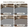 thumbnail image 7 of ODIKA 6'x9' Washable Area Rug Plaid Checkered Under Boho Mini Gingham Inset Squares Doormat for Dining Room, Table, Office Décor, Non-Slip Chair-Friendly, 7 of 7