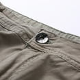thumbnail image 4 of PEASKJP Men's Cargo Casual Shorts Cotton Summer Knee-Length Relexed Fit Zip Twill Shorts Khaki XL, 4 of 5