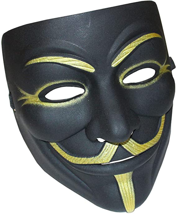 SN-RIGGOR 5 Packs V for Vendetta Anonymous Resin Fancy Cool Costume Cosplay Mask Hacker Mask for Costume Kids White Anonymous Face Masks for Halloween Party/DIY Toy Head Mask 