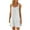 White, variant on Women's Casual Summer Beach Dress Coverup - Viscose/Spandex, Gathered Neckline, Short Length, All Body Types