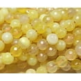 thumbnail image 3 of 6mm 15.5 Inches Yellow Fire Agate Faceted Round Beads Genuine Gemstone Natural Jewelry Making, 3 of 4