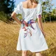 thumbnail image 5 of Vestido de manga corta con estampado de globo ocular Ropa femenina Ropa de verano para mujer Vestido, 5 of 7