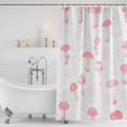 thumbnail image 3 of Pink Mushroom Shower Curtain, Waterproof Shower Curtains for Bathroom, Vintage Botanical Autumn Farmhouse Washable Fabric Bathtub Curtain Set Bath Decor with 12 Hooks 48"x72", 3 of 8