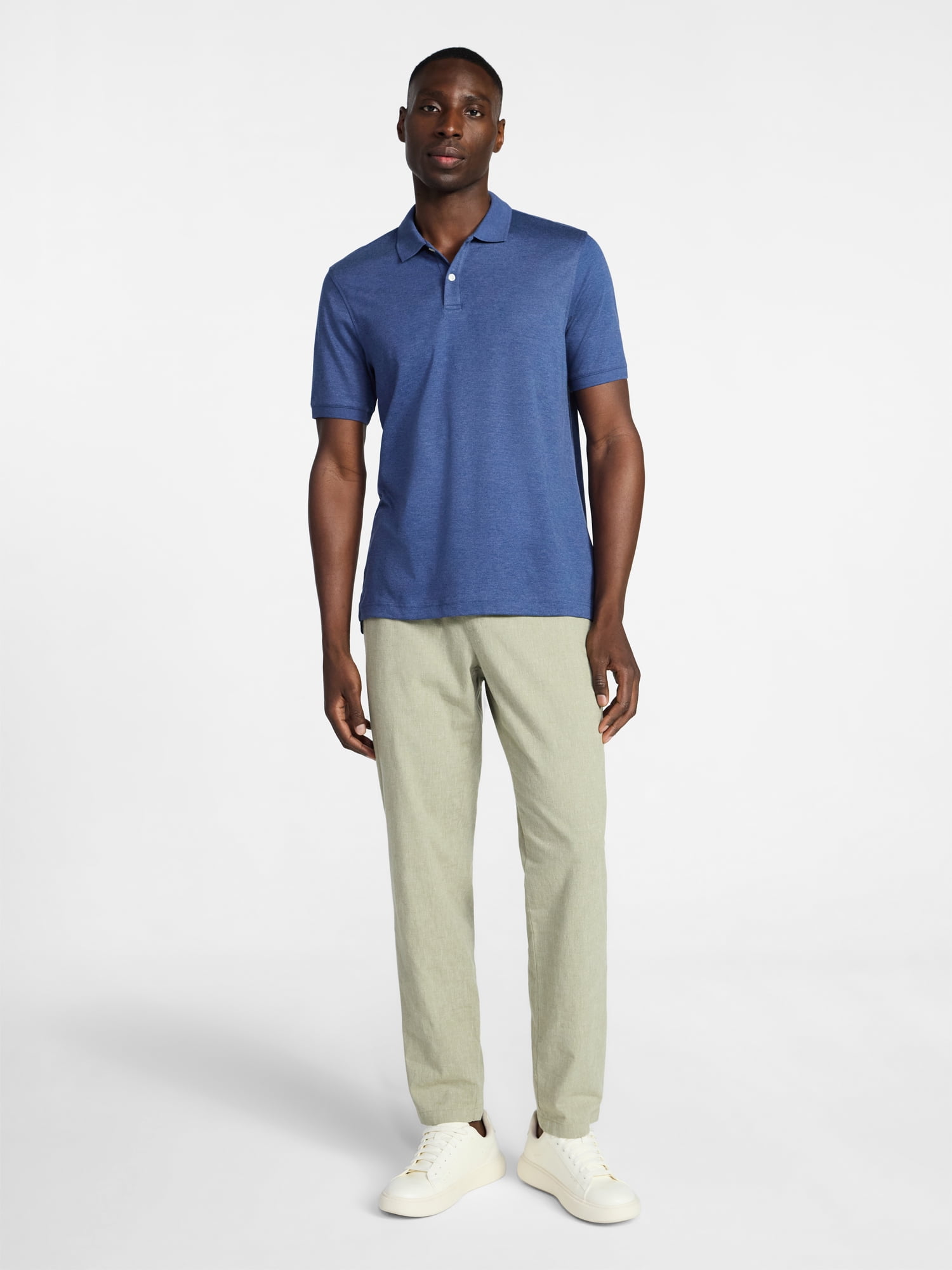 George Men's and Men's Big & Tall Short Sleeve Interlock Polo Shirt, Sizes S-5XL, LT-3XLT
