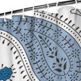 thumbnail image 3 of Blue Paisley and Floral Pattern Shower Curtain 72"x84" ,Bathroom Decorative Shower Curtains Set with 12 Hooks,Modern Waterproof Washable Shower Curtain, 3 of 6