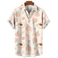 thumbnail image 5 of Camisa hawaiana con estampado 3D de piña, limón y maracuyá para hombre, camisas de coco, blusas casuales de manga corta de verano, blusa holgada de calle, 5 of 5