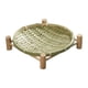 thumbnail image 1 of Cesta de bambú con bandeja para guardar artículos diversos, cesta tejida para frutas, cocina, desayuno 22cm, 1 of 9