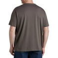 thumbnail image 3 of Big + Tall Essentials by DXL Men's Big and Tall  Men's Short-Sleeve Crewneck T-Shirt, Magnet Grey, 2XL, Pack of 2 7XL, 3 of 5