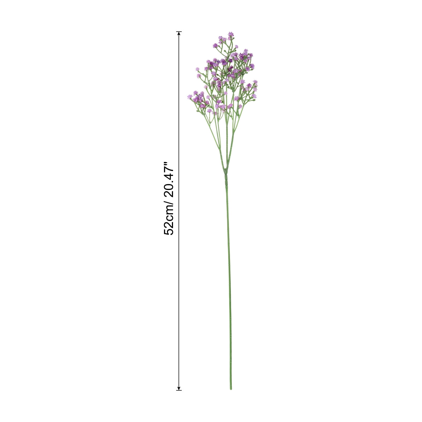 Unique Bargains Fake Gypsophila Flowers Bulk PU Branch for Wedding Floral 12Pcs Purple