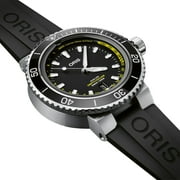 Oris Aquis Depth Gauge Automatic Stainless Steel Black Dial Black Rubber Strap Date Divers Mens Watch 733 7755 4154-Set RS