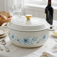 thumbnail image 2 of Ktaxon 5QT Enameled Cast Iron Dutch Oven with Upgraded Textured Handles, Floral Design, Induction & Oven Safe to 500°F, 2 of 12