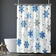 thumbnail image 2 of Winter Christmas Snowflake Shower Curtain Falling Snowflake Waterproof Shower Curtains for Bathroom Decor,72"x72", 2 of 6