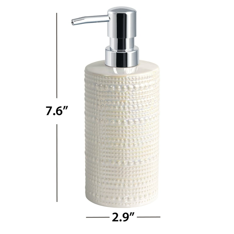 Mainstays Pearlescent Ceramic Lotion Pump, Vintage Hobnail Design