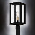 thumbnail image 3 of Luxury Mid Century Modern Post Light, Small Size: 18.75''H x 9.5''W, with Luxe Industrial Style Elements, Matte Black Finish, UQL10005 from the Southbank Collection by Urban Ambiance, 3 of 5