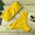 thumbnail image 2 of Mashaouyo 2025 Intimates Women's Strapless Bikini Bikini High Waist Split Bathing Suit, 2 of 3