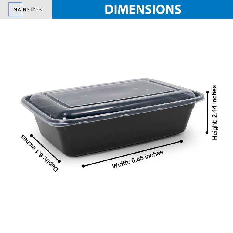 Mainstays 10-Piece Single Compartment Meal Prep Containers with