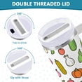 thumbnail image 3 of Yayeee 40oz Stainless Steel Tumbler with Straw and Handle Double-Wall Insulated Travel Water Bottle, Green Vegetables Pattern, 3 of 8