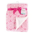 thumbnail image 3 of Hudson Baby Infant Girl Plush Blanket with Faux Shearling Back, Medallion, One Size, 3 of 3