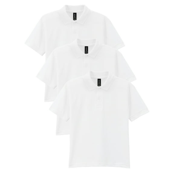 Gildan Youth DryBlend Short Sleeve Polo, Style G8800B, 3-Pack