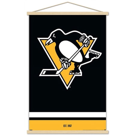 NHL Pittsburgh Penguins – Logo 21 Wall Poster with Magnetic Frame 22.375 x 34