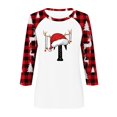 thumbnail image 4 of PuLe Merry Christmas Shirts Women Graphic Print Baseball T Shirt 3/4 Sleeve Raglan Christmas Tee Tops Merry Christmas Shirts Women Gra, 4 of 4
