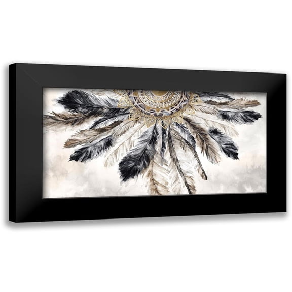 Watts, Eva 14x9 Black Modern Framed Museum Art Print Titled - Necklace of Feathers I
