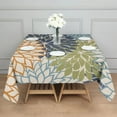 thumbnail image 3 of Square Waterproof Tablecloth Floral Art Modern Classic Reusable Indoor/Outdoor Durable Table Cover 70 Inch X70 Inch, 3 of 6