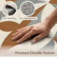 thumbnail image 6 of ODIKA 4'x6' Washable Area Rug Non-Slip, Chair-Friendly, Flatwoven Interlocking Motifs Brushstroke Minimalist Abstract Mid Refined for Home Office, Under Desk, 6 of 7