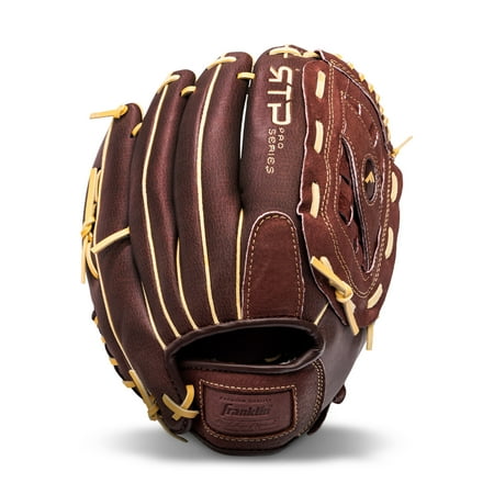 Franklin Sports RTP Pro Baseball Outfield Glove, 12.5 in, Brown Pigskin, Right Hand Throw