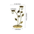 thumbnail image 3 of Vintage Iron Candlestick Holder with Floral Openwork Design - European Style Home Decor for Romantic Ambiance, 3 of 6