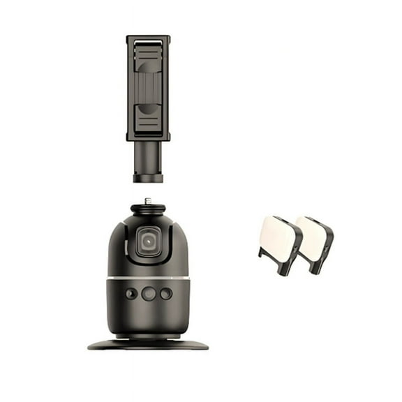 AI Smart Gimbal 360° Rotation Auto Face Tracking with Double Fill Light for Smartphone Stabilizer Phone Holder
