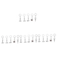 thumbnail image 4 of unbranded 20 Pcs  Smooth Polishing Key Chain Artistic Funny Key Ring Unique Bag Key Decor, 4 of 8