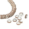 thumbnail image 1 of Uxcell Metal Spacer Beads Plated Crystal Rhinestone Spacer Beads Round Spacer 200Pcs Champagne 10mm, 1 of 7