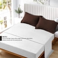 thumbnail image 3 of 800 Thread Count Egyptian Cotton 2-Piece Pillow Sham Set with Flanged Border, Queen Size (20" x 30") Chocolate Solid, 3 of 4